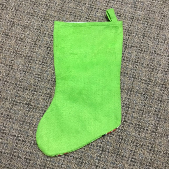$5 Bundled * Christmas Red Green Santa Felt Stocking * NEW - Picture 2 of 5
